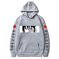 Inspired by Naruto Uchiha Sasuke Hoodie Anime 100% Polyester Anime Harajuku Graphic Kawaii Hoodie For Men