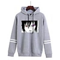 Inspired by Naruto Uchiha Sasuke Hoodie Polyester / Cotton Blend Graphic Prints Printing Hoodie For Men