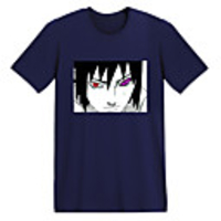 Inspired by Naruto Uchiha Sasuke T-shirt Polyester / Cotton Blend Graphic Prints Printing T-shirt For Men