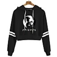 Inspired by Naruto Uchiha Sasuke Uzumaki Naruto Cosplay Costume Crop Top Hoodie Polyester / Cotton Blend Graphic Printing Crop Top For Women