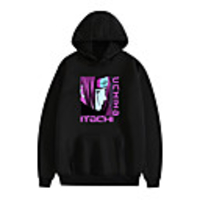 Inspired by Naruto Uchiha Sasuke Uzumaki Naruto Cosplay Costume Hoodie Polyester / Cotton Blend Letter Printing Hoodie For Men