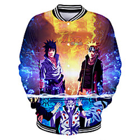 Inspired by Naruto Uzumaki Naruto Anime Cartoon Polyster Anime 3D Harajuku Graphic Outerwear For Men