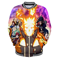 Inspired by Naruto Uzumaki Naruto Anime Cartoon Polyster Anime 3D Harajuku Graphic Outerwear For Men