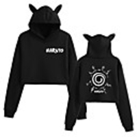 Inspired by Naruto Uzumaki Naruto Crop Top Hoodie Polyester / Cotton Blend Graphic Prints Printing Crop Top For Men