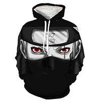 Inspired by Naruto Uzumaki Naruto Hoodie Anime 100% Polyester Anime 3D Harajuku Graphic Outerwear For Men
