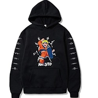 Inspired by Naruto Uzumaki Naruto Hoodie Anime 100% Polyester Anime Harajuku Graphic Kawaii Hoodie For Men