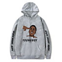 Inspired by Never Broke Again Young Boy Cosplay Costume Hoodie Polyester / Cotton Blend Graphic Printing Hoodie For Men