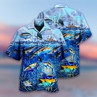Inspired by Ocean Palm Tree Anime Cartoon Polyster Anime 3D Harajuku Graphic Shirt For Men