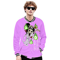 Inspired by One Piece Brook Anime Cartoon Polyster Anime 3D Harajuku Graphic Outerwear For Men