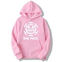 Inspired by One Piece Cosplay Hoodie Polyester / Cotton Blend Graphic Prints Printing Hoodie For Men