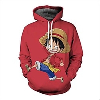 Inspired by One Piece Cosplay Hoodie Terylene Character Basic For Men