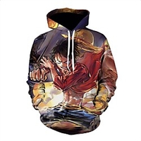 Inspired by One Piece Cosplay Hoodie Terylene Character Basic For Women