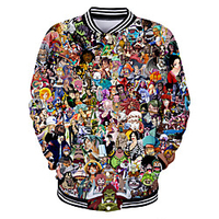 Inspired by One Piece Monkey D. Luffy Anime Cartoon Polyster Anime 3D Harajuku Graphic Outerwear For Men