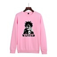 Inspired by One Piece Monkey D. Luffy Cosplay Costume Hoodie Polyester / Cotton Blend Graphic Printing Hoodie For Men