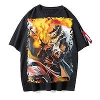 Inspired by One Piece Monkey D. Luffy Cosplay Costume T-shirt Polyester / Cotton Blend Pattern Harajuku Graphic Kawaii T-shirt For Men