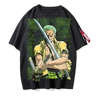 Inspired by One Piece Monkey D. Luffy Cosplay Costume T-shirt Polyester / Cotton Blend Pattern Harajuku Graphic Kawaii T-shirt For Men