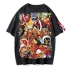 Inspired by One Piece Monkey D. Luffy Cosplay Costume T-shirt Polyester / Cotton Blend Pattern Harajuku Graphic Kawaii T-shirt For Men