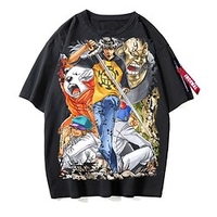 Inspired by One Piece Monkey D. Luffy Cosplay Costume T-shirt Polyester / Cotton Blend Pattern Harajuku Graphic Kawaii T-shirt For Men