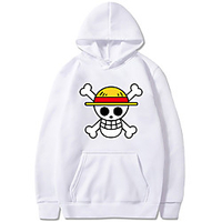Inspired by One Piece Monkey D. Luffy Hoodie Anime 100% Polyester Anime Harajuku Graphic Kawaii Hoodie For Men