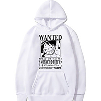 Inspired by One Piece Monkey D. Luffy Hoodie Anime 100% Polyester Anime Harajuku Graphic Kawaii Hoodie For Unisex / Couple