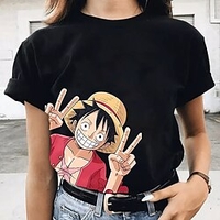 Inspired by One Piece Monkey D. Luffy T-shirt Anime 100% Polyester Anime Harajuku Graphic Kawaii T-shirt For Men