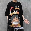 Inspired by One Piece Monkey D. Luffy T-shirt Cartoon 100% Polyester Anime Harajuku Graphic Kawaii T-shirt For Men