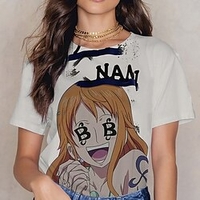 Inspired by One Piece Nami T-shirt Anime 100% Polyester Anime 3D Harajuku Graphic T-shirt For Men