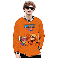 Inspired by One Piece Naruto Uzumaki Anime Cartoon Poly / Cotton Anime Harajuku Graphic Kawaii Outerwear For Men