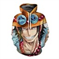 Inspired by One Piece Portgas D. Ace Cosplay Costume Hoodie Terylene 3D Printing Hoodie For Men