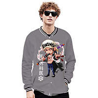 Inspired by One Piece Trafalgar Law Anime Cartoon Polyster Anime 3D Harajuku Graphic Outerwear For Men