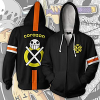 Inspired by One Piece Trafalgar Law Anime Cosplay Costumes Japanese Cosplay Tops / Bottoms Long Sleeve Coat For Men