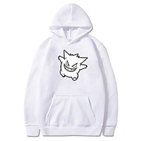 Inspired by Pokémon Ghost Hoodie Anime 100% Polyester Anime Harajuku Graphic Kawaii Hoodie For Men
