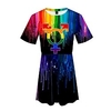 Inspired by Pride Parade LGBT Pride Gay Pride Rainbow Flag Dress Cartoon 100% Polyester Anime Harajuku Graphic Kawaii Dress For Women