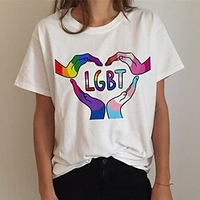 Inspired by Pride Parade LGBT Pride Gay Pride Rainbow Flag T-shirt Anime 100% Polyester Anime Harajuku Graphic Kawaii T-shirt For Men