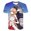 Inspired by SAO Swords Art Online Anime Cartoon 100% Polyester 3D 3D Harajuku Graphic T-shirt For Women