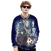 Inspired by Somali and the Forest Spirit Somali Anime Cartoon Polyster Anime 3D Harajuku Graphic Outerwear For Men