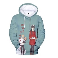 Inspired by SPY×FAMILY Loid Forger Yor Forger Anya Forger Hoodie Anime 100% Polyester Anime 3D Harajuku Graphic Hoodie For Men