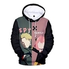 Inspired by SPY×FAMILY Loid Forger Yor Forger Anya Forger Hoodie Anime 100% Polyester Anime 3D Harajuku Graphic Hoodie For Men
