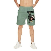 Inspired by SPY×FAMILY Loid Forger Yor Forger Anya Forger Shorts Cartoon 100% Polyester Anime Harajuku Graphic Kawaii Shorts For Men