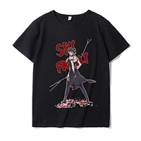 Inspired by SPY×FAMILY Loid Forger Yor Forger Anya Forger T-shirt Cartoon 100% Polyester Anime Harajuku Graphic Kawaii T-shirt For Men