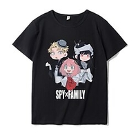 Inspired by SPY×FAMILY Loid Forger Yor Forger Anya Forger T-shirt Cartoon 100% Polyester Anime Harajuku Graphic Kawaii T-shirt For Men