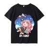 Inspired by SPY×FAMILY Loid Forger Yor Forger Anya Forger T-shirt Cartoon 100% Polyester Anime Harajuku Graphic Kawaii T-shirt For Men