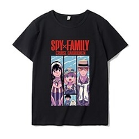 Inspired by SPY×FAMILY Loid Forger Yor Forger Anya Forger T-shirt Cartoon 100% Polyester Anime Harajuku Graphic Kawaii T-shirt For Men