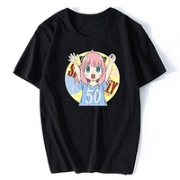 Inspired by SPY×FAMILY Loid Forger Yor Forger Anya Forger T-shirt Cartoon 100% Polyester Anime Harajuku Graphic Kawaii T-shirt For Men