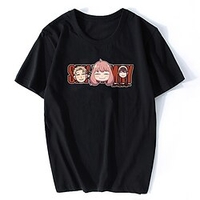 Inspired by SPY×FAMILY Loid Forger Yor Forger Anya Forger T-shirt Cartoon 100% Polyester Anime Harajuku Graphic Kawaii T-shirt For Men