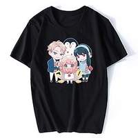 Inspired by SPY×FAMILY Loid Forger Yor Forger Anya Forger T-shirt Cartoon 100% Polyester Anime Harajuku Graphic Kawaii T-shirt For Men