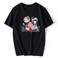 Inspired by SPY×FAMILY Loid Forger Yor Forger Anya Forger T-shirt Cartoon 100% Polyester Anime Harajuku Graphic Kawaii T-shirt For Men