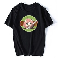 Inspired by SPY×FAMILY Loid Forger Yor Forger Anya Forger T-shirt Cartoon 100% Polyester Anime Harajuku Graphic Kawaii T-shirt For Men