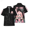 Inspired by SPY×FAMILY Loid Forger Yor Forger Anya Forger T-shirt Cartoon 100% Polyester Anime Harajuku Graphic Kawaii T-shirt For Men