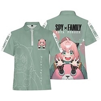 Inspired by SPY×FAMILY Loid Forger Yor Forger Anya Forger T-shirt Cartoon 100% Polyester Anime Harajuku Graphic Kawaii T-shirt For Men